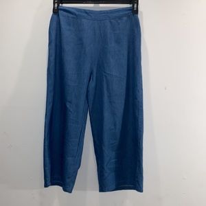 Wide leg pants 👖 blue Jean color, back elastic waste with back tie.
